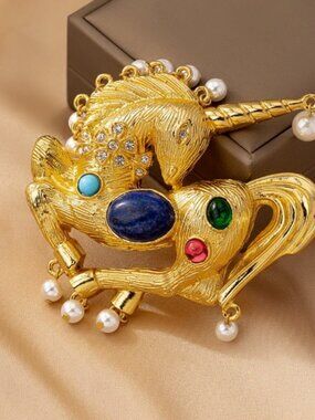 Alexis Bittar Unicorn Brooch